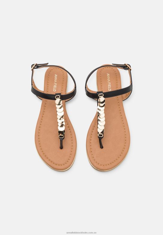 t-bar sandaler svarta Anna Field 42BF61547 kvinnor