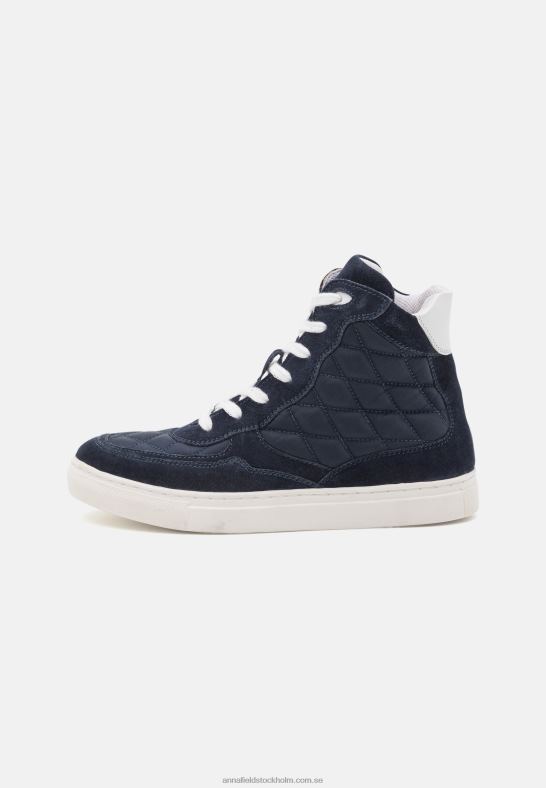 high-top sneakers i läder mörkblå Anna Field 42BF61237 kvinnor