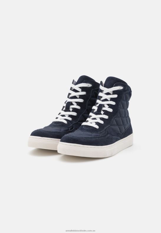 high-top sneakers i läder mörkblå Anna Field 42BF61237 kvinnor