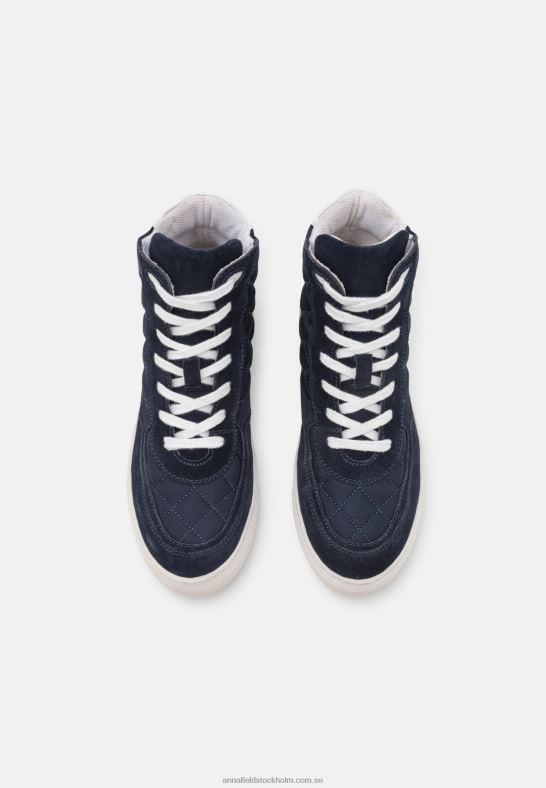 high-top sneakers i läder mörkblå Anna Field 42BF61237 kvinnor