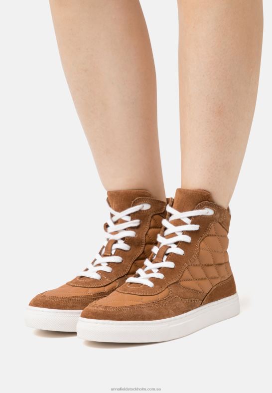 läder high-top sneakers cognac Anna Field 42BF61238 kvinnor
