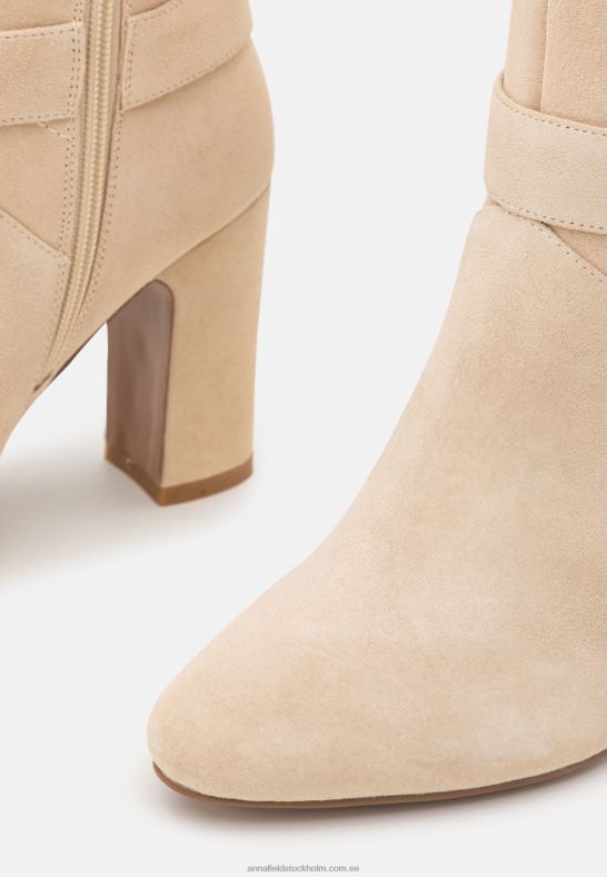 läder högklackade stövlar beige Anna Field 42BF62258 kvinnor
