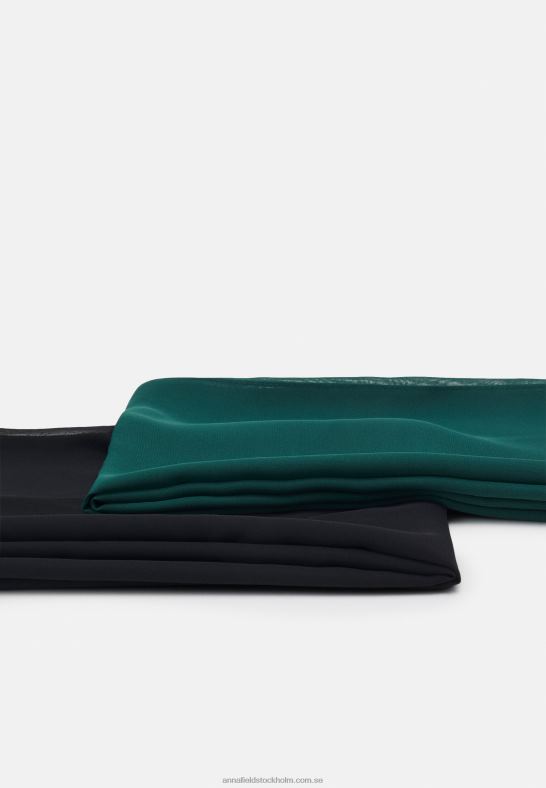 2-pack huvudduk svart/grön Anna Field 42BF62707 kvinnor