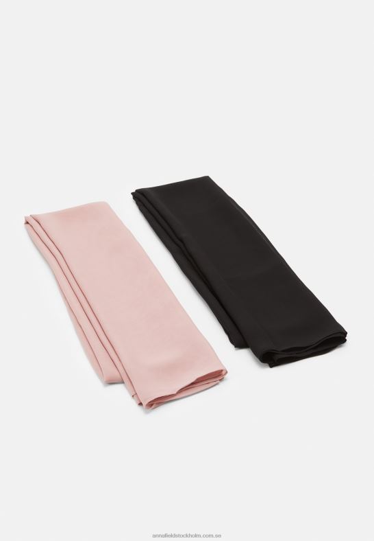 2-pack huvudduk svart/rosa Anna Field 42BF62706 kvinnor