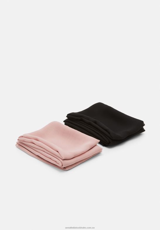 2-pack huvudduk svart/rosa Anna Field 42BF62706 kvinnor