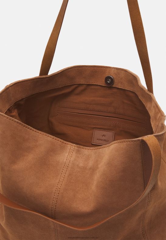 läder handväska cognac Anna Field 42BF62293 kvinnor