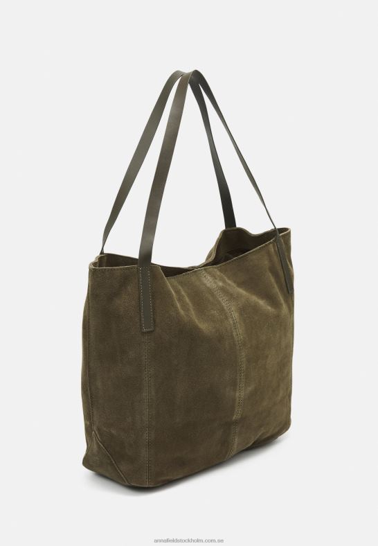läder handväska khaki Anna Field 42BF62359 kvinnor