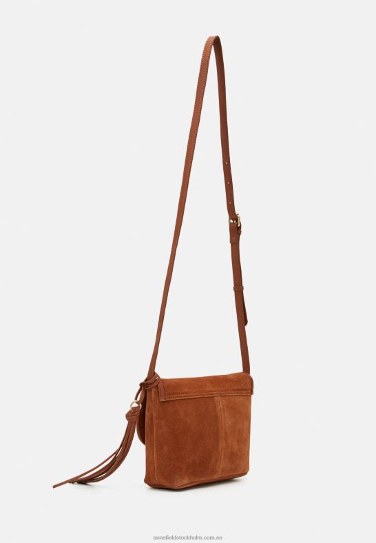 läder över body bag cognac Anna Field 42BF62528 kvinnor