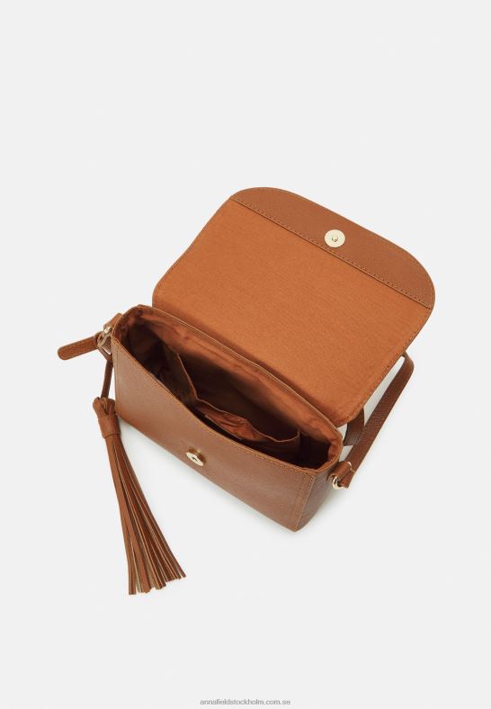 läder över body bag cognac Anna Field 42BF62529 kvinnor