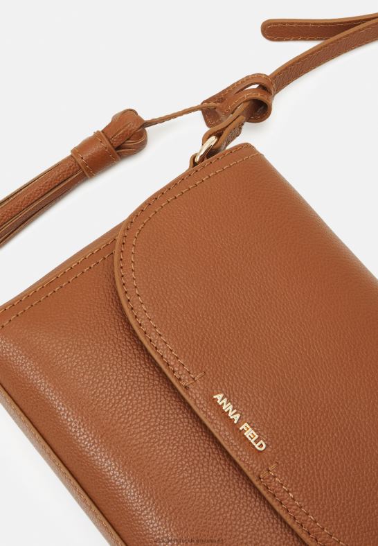 läder över body bag cognac Anna Field 42BF62529 kvinnor