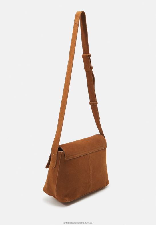läder över body bag cognac Anna Field 42BF62554 kvinnor